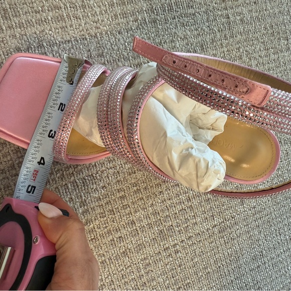 Mach and Mach crystal pink block chunky heel strappy shoe size 39.5 - Picture 12 of 13